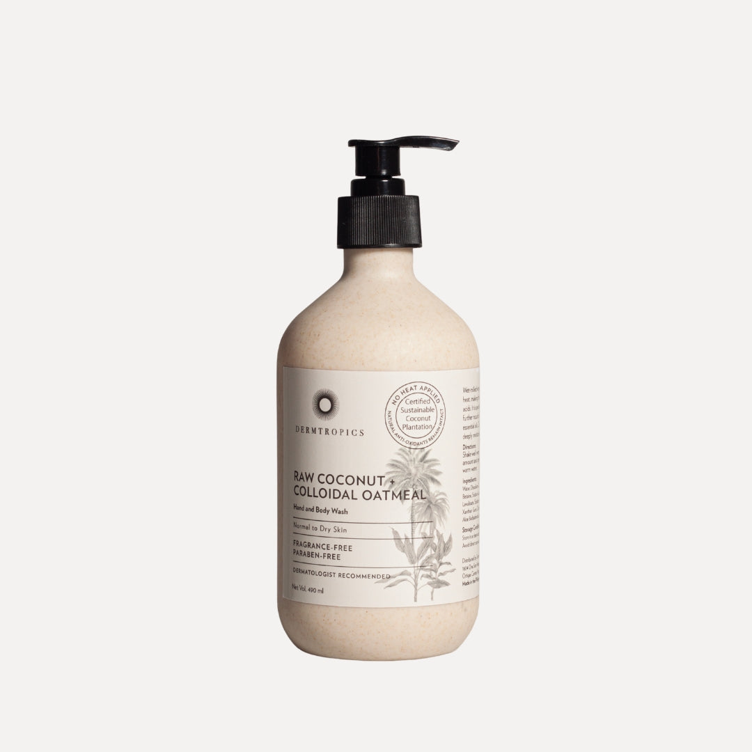 Dermtropics Raw Coconut + Colloidal Oatmeal Hand and Body Wash